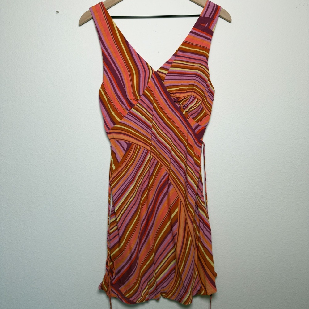 NEW Wild Fable Women Babydoll Slip Dress Mini 70s Groovy Small Multicolor Summer - Picture 2 of 8